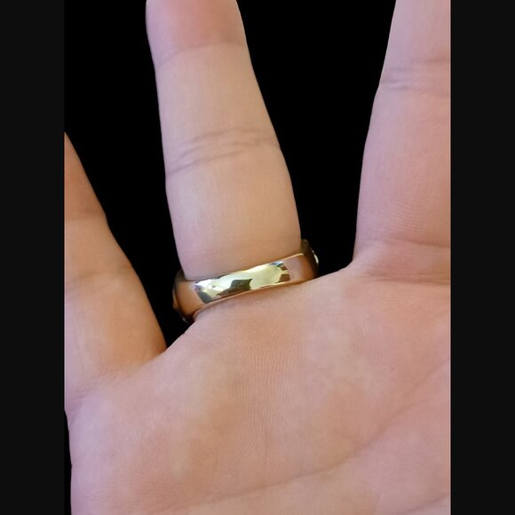 Large Silver Tone Crystal Size 7.75 Statement Cocktail Ring - Picture 2 of 11